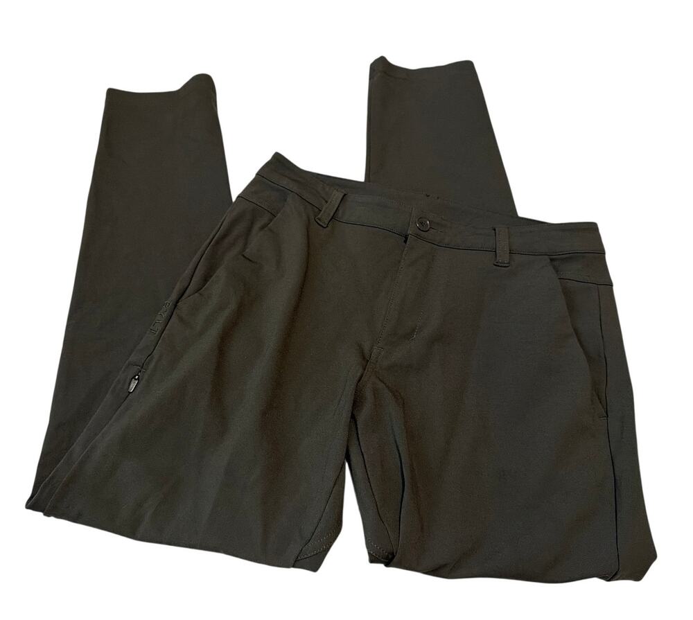 BYLT Basics Everyday Pant 2.0 Dark Olive 32 Tech Chino Mens Golf Commute EUC